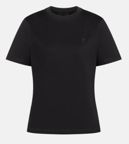 DONDUP T-shirt girocollo regular in jersey di cotone colore nero