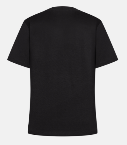 DONDUP T-shirt girocollo regular in jersey di cotone colore nero