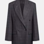 DONDUP Blazer doppiopetto over in lana principe di Galles