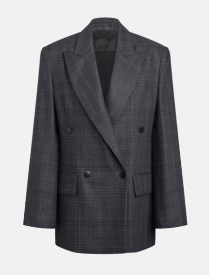 DONDUP Blazer doppiopetto over in lana principe di Galles