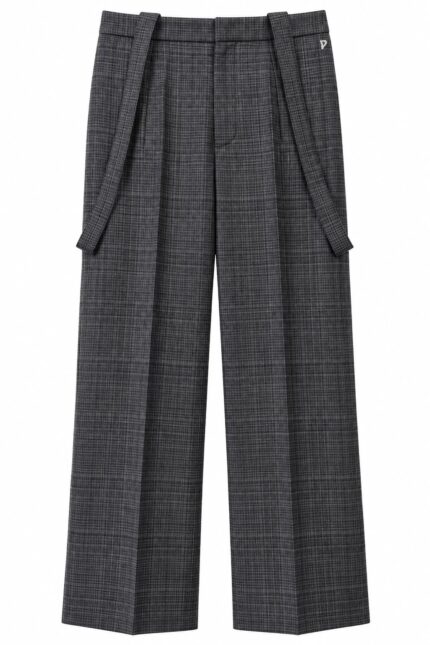 DONDUP Pantalone Tecla in lana principe di Galles