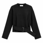 Felpa crop con cintura