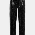 Pantaloni in sequin black