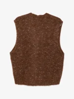 Gilet con bottoni marrone