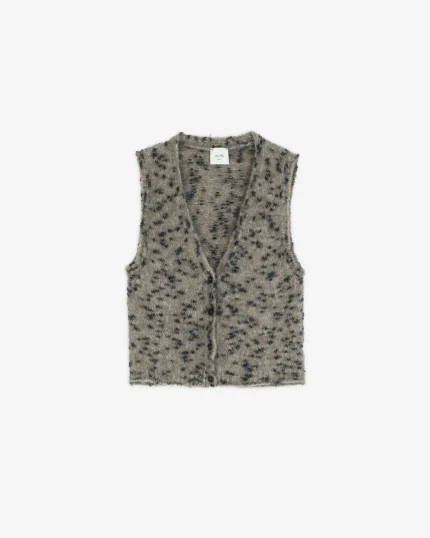 GILET IN MOHAIR MELANGE