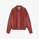 BOMBER IN PELLE ROSSO