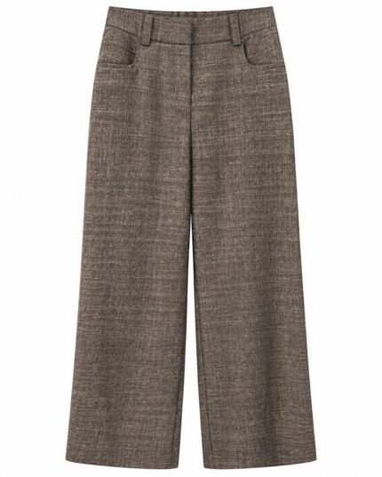 PANTALONE AMPIO IN LANA MELANGE