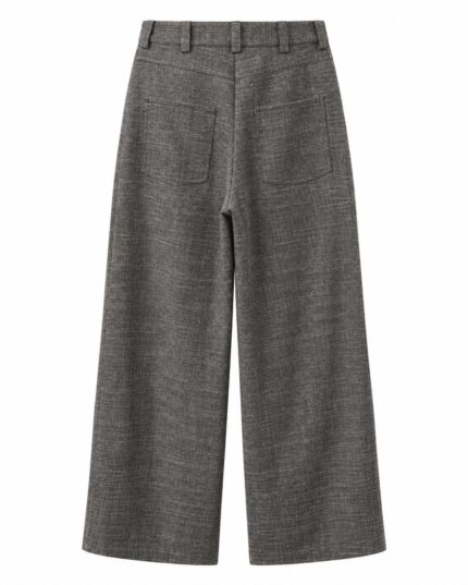 PANTALONE AMPIO IN LANA MELANGE