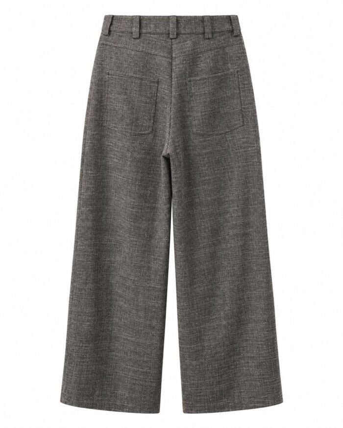 PANTALONE AMPIO IN LANA MELANGE
