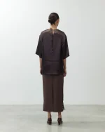 BLUSA SATIN CACAO