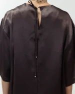 BLUSA SATIN CACAO