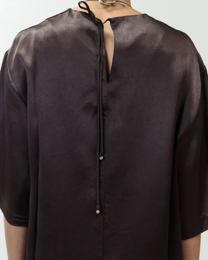 BLUSA SATIN CACAO