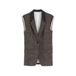 GILET IN LANA MONOPETTO