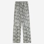 PANTALONE IN PELLE STAMPA PITONE