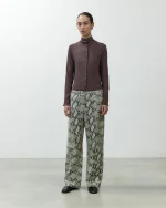 PANTALONE IN PELLE STAMPA PITONE