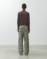PANTALONE IN PELLE STAMPA PITONE