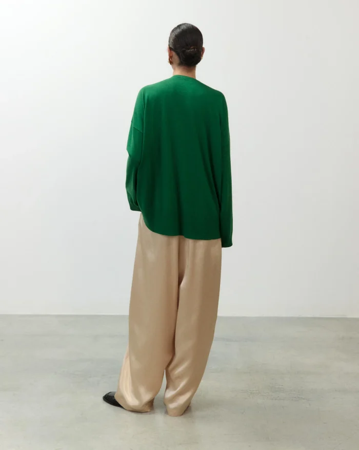 PULLOVER OVERSIZE GIROCOLLO SMERALDO