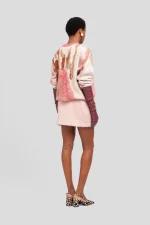 MAGLIONE GIROCOLLO IN JACQUARD ROSA