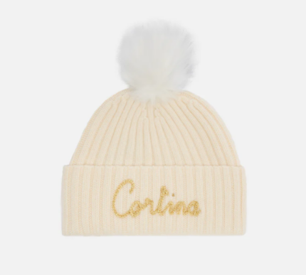Saint Barth Berretto Wengen W F con pompon bianco