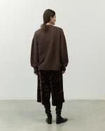 PULLOVER SCOLLO A V LANA COLOR CAFFE'