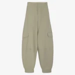 PANTALONE CARGO IN LANA SALVIA