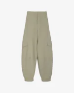 PANTALONE CARGO IN LANA SALVIA