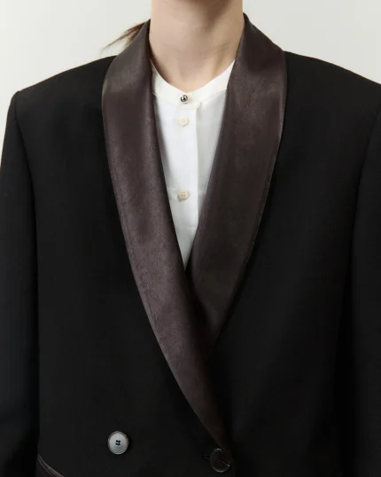 BLAZER SMOCKING IN LANA