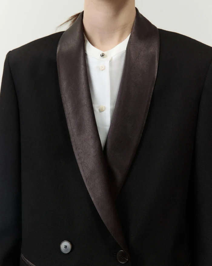 BLAZER SMOCKING IN LANA