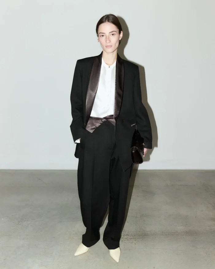 BLAZER SMOCKING IN LANA