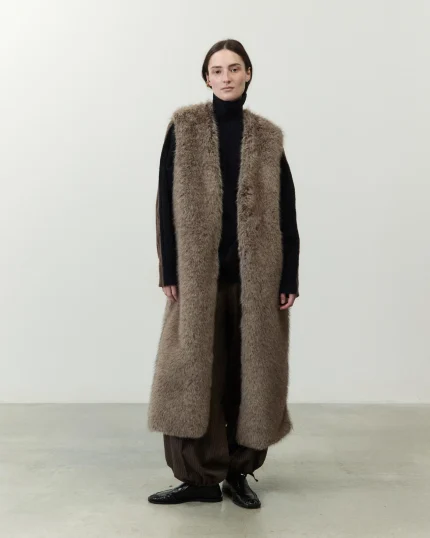 GILET LUNGO ECO FUR