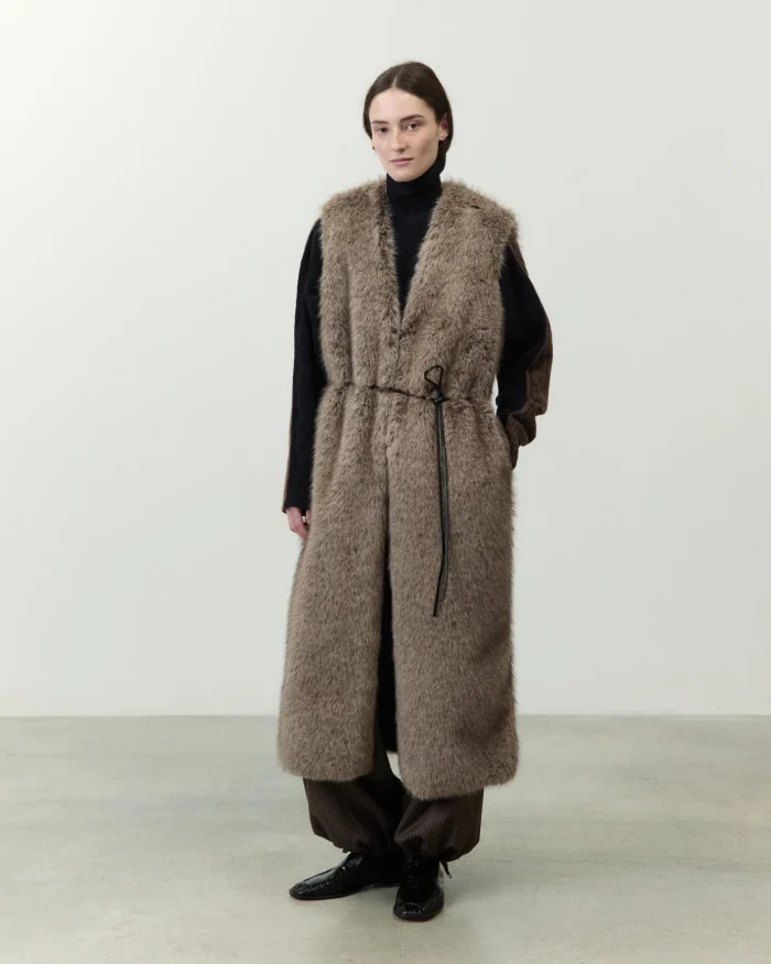 GILET LUNGO ECO FUR