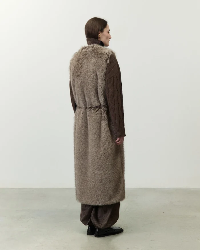 GILET LUNGO ECO FUR