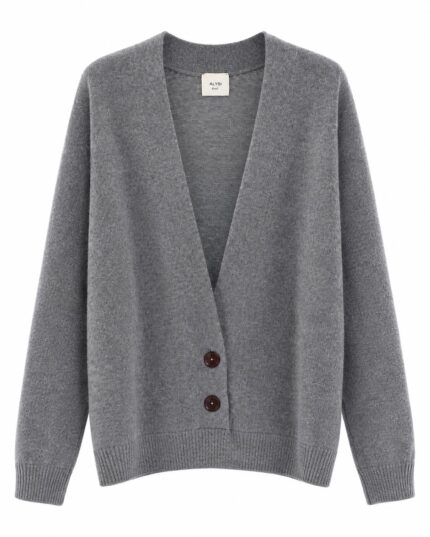 CARDIGAN IN LANA GRIGIO