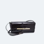 CLUTCH BAG IN PELLE EFFETTO COCCODRILLO