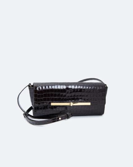 CLUTCH BAG IN PELLE EFFETTO COCCODRILLO