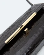 CLUTCH BAG IN PELLE EFFETTO COCCODRILLO