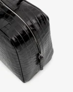 BOWLING BAG IN PELLE EFFETTO COCCODRILLO