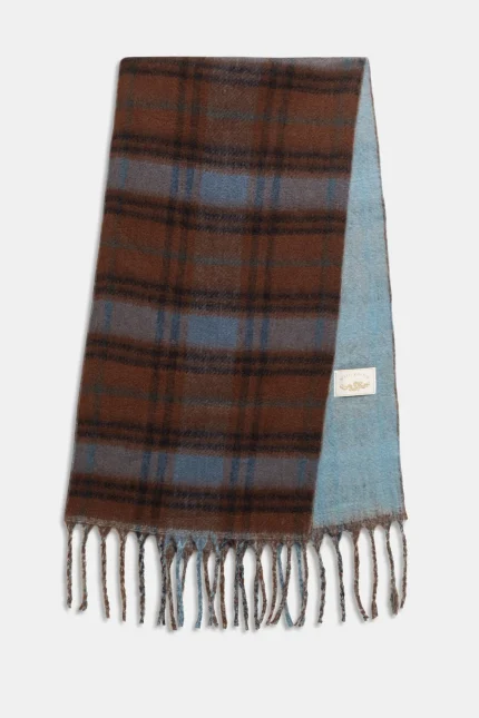 MAXI SCIARPA Light blue check