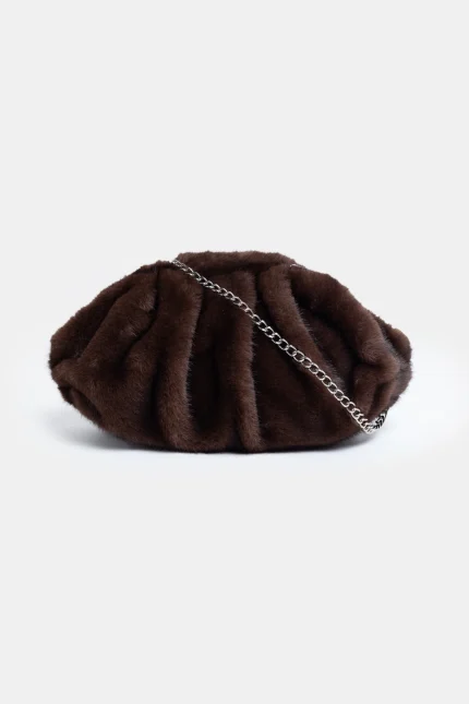 CLUTCH IN ECOPELLICCIA Brown