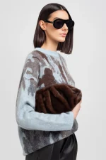 CLUTCH IN ECOPELLICCIA Brown