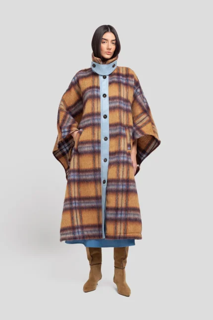 CAPPA IN PANNO CHECK Brown check