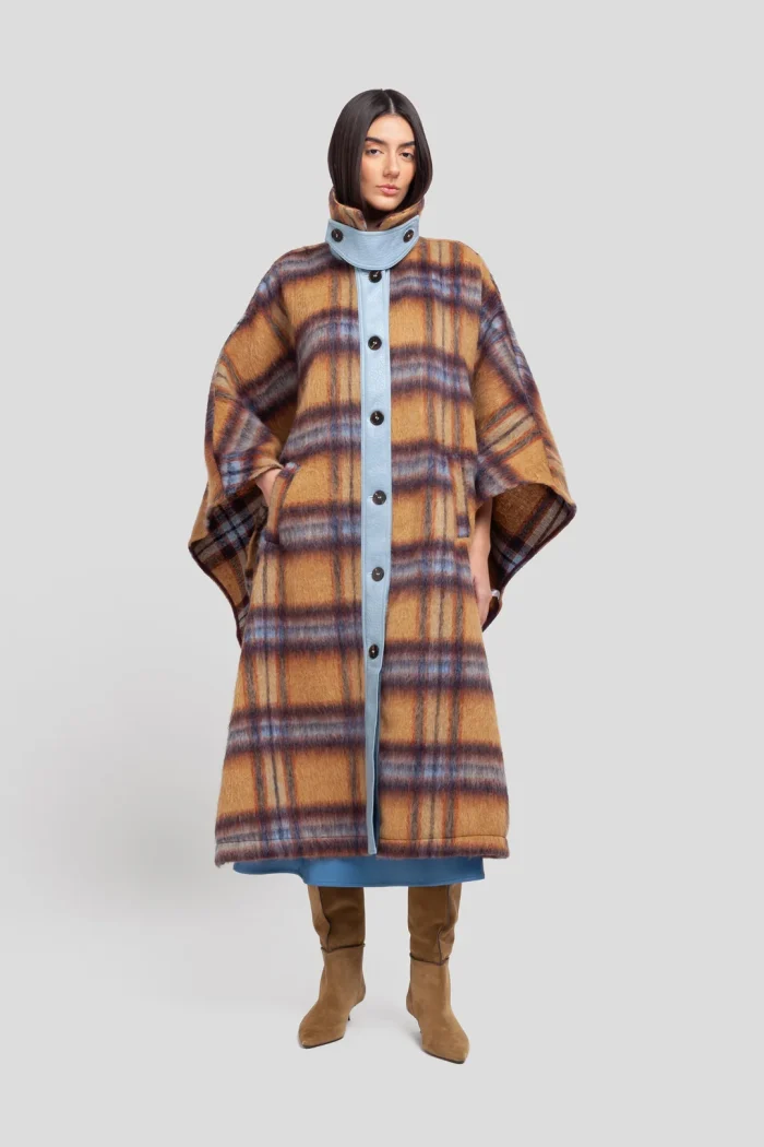CAPPA IN PANNO CHECK Brown check
