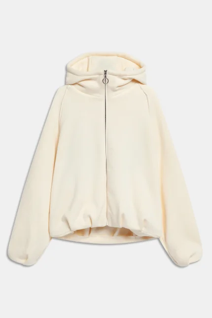 FELPA HOODIE RICAMATA Banana yellow
