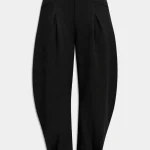 PANTA BALLOON IN FELPA Black