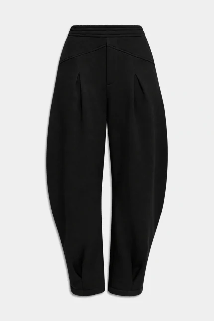 PANTA BALLOON IN FELPA Black