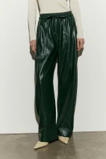 PANTALONE IN ECOPELLE NERO