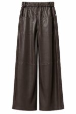 PANTALONE IN ECOPELLE MARRONE