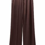 PANTALONE IN RASO MARRONE