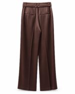 PANTALONE IN RASO MARRONE
