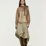 CAMICIA IN PIZZO CON LACCIO A FOULARD